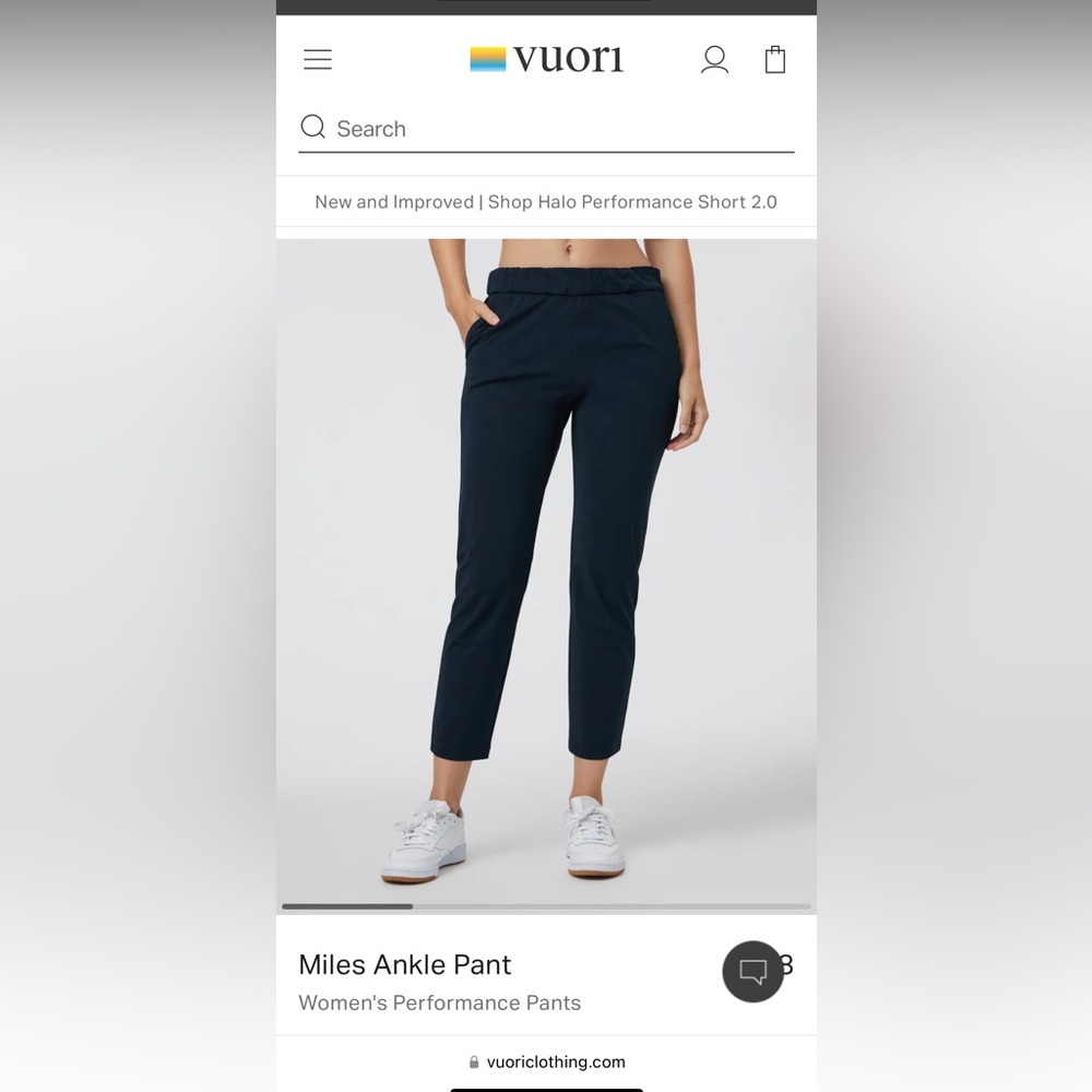 Vuori Miles Ankle Pant, Size S